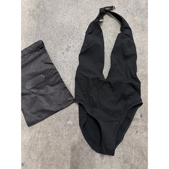 TOM FORD Lustrous Swimsuit in Black - Picture 6 of 8